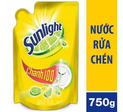 Nước rửa chén Sunlight hương Chanh túi 750ml Thùng  18 túi